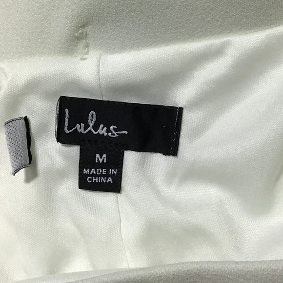 LULU'S SZ M Perfect Pick White Flat Front straight length pants NEW B170 - Picture 9 of 11